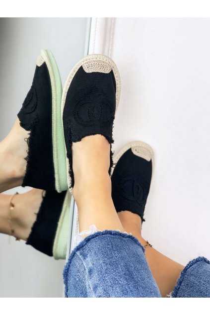 8358 8 damske espadrilky cierne nb273