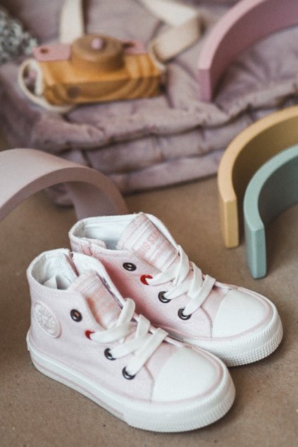 Detské tenisky farba ružová kód obuvi HH374087 PINK