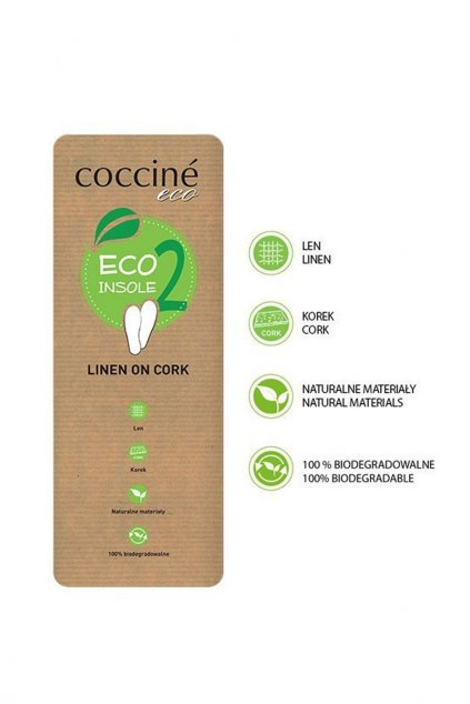 Vložky do topánok stielky hnedá kód ECO LINEN ON CORK