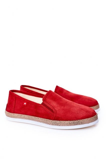 Pánske poltopánky farba červená kód obuvi HH176007 RED