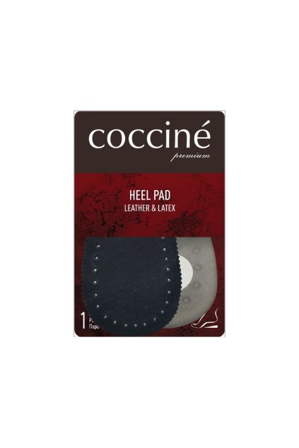 Vložky do topánok podpätky kód HEEL PAD LATEX & LEATHER BLK