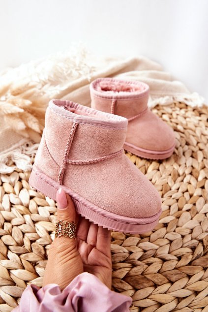 Detské členkové topánky  ružové kód obuvi 20213-D PINK