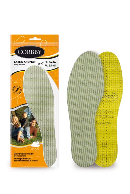 Vložky do topánok stielky kód CORBBY LATEX AROMAT