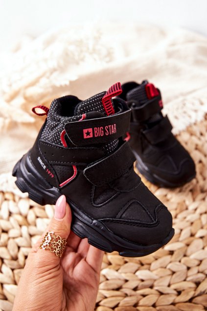 Detské členkové topánky  čierne kód obuvi II374097 BLACK