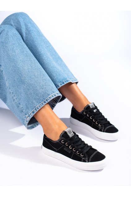 Čierne dámske tenisky bez opätku podpätku Big star shoes kod CCC -1- JJ274098B