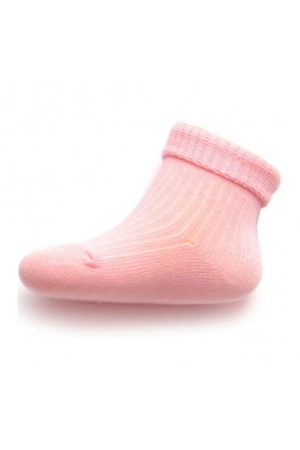 Dojčenské pruhované ponožky New Baby svetlo ružové
