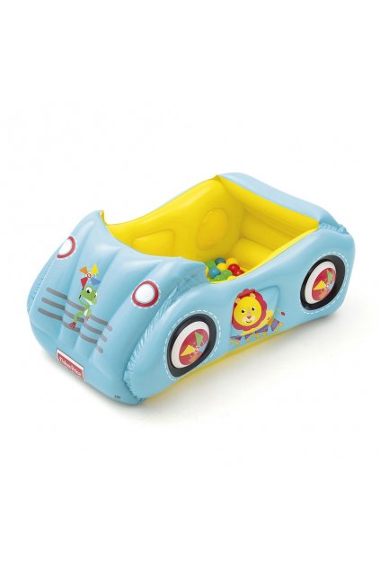 Detské nafukovacie autíčko Fisher-Price s loptičkami 119x79x51 cm