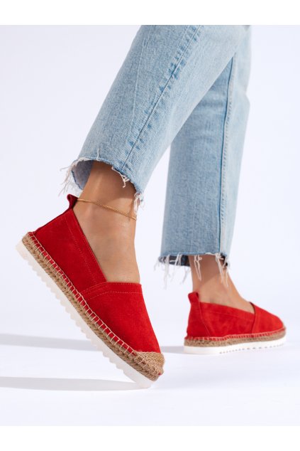 Červené dámske espadrilky bez opätku podpätku T.sokolski kod CCC -1- GM0102R