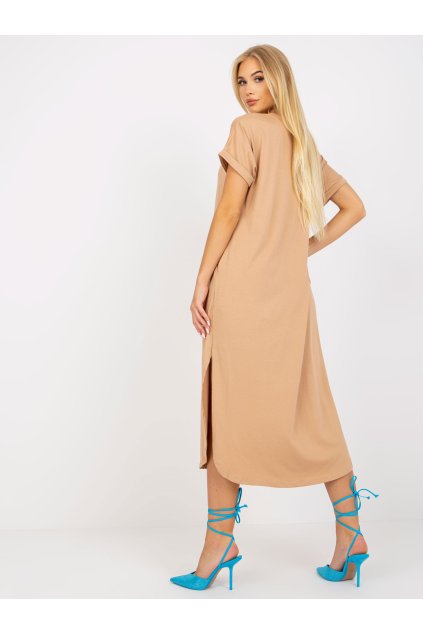 Dámske hnede camel šaty letne kód produktu TW-SK-OB031.11