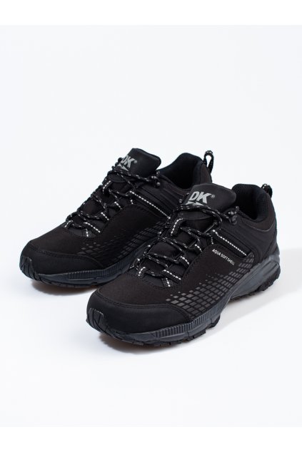 Čierne pánske trekingové topánky bez opätku podpätku Dk kod CCC -1- 19503B-M