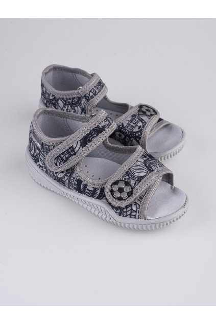 Sivé detské papuče bez opätku podpätku Viggami kod CCC -1- JAS STEMPLE-G