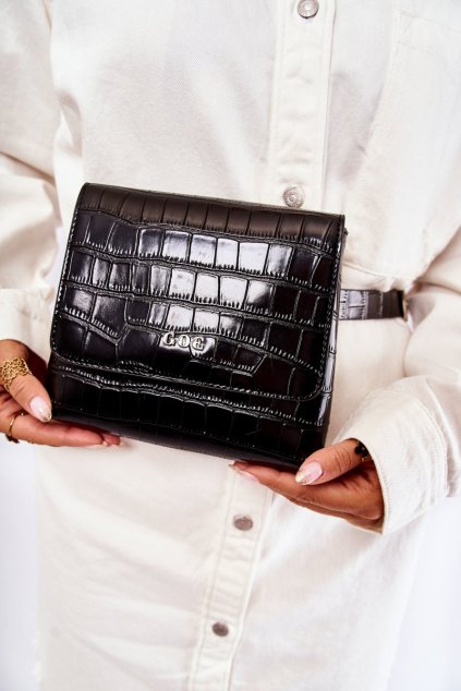 Kožená taška Small Messenger Bag GOE ZNJ034 Černá (Veľkosť Uni)