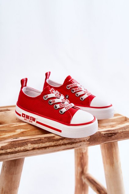 Detské tenisky  červené kód obuvi KK374071 CZERWONE