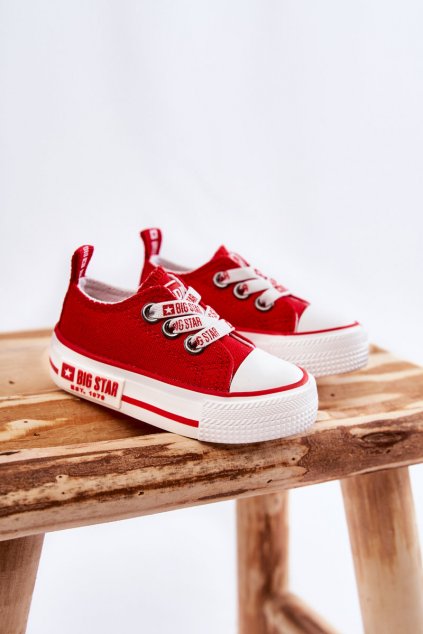 Detské tenisky  červené kód obuvi KK374051 CZERWONE