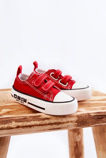 Detské tenisky  červené kód obuvi KK374082 CZERWONE