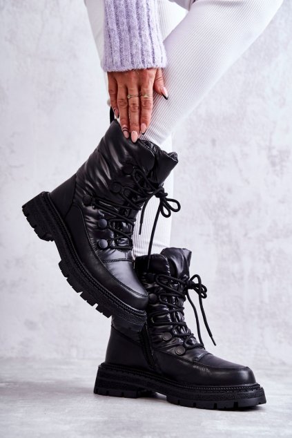 Dámske snehule farba čierna kód obuvi KK2N4017 BLACK