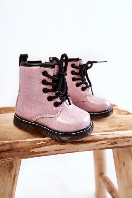 Detské členkové topánky  ružové kód obuvi 20322-C PINK