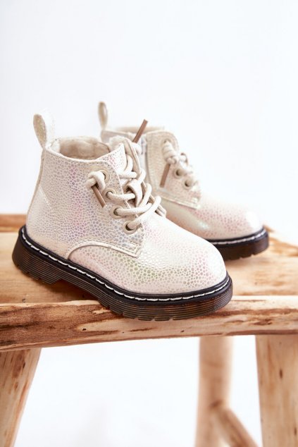 Detské členkové topánky  biele kód obuvi NQ710/711 WHITE