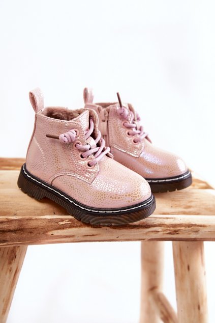Detské členkové topánky  ružové kód obuvi NQ710/711 PINK