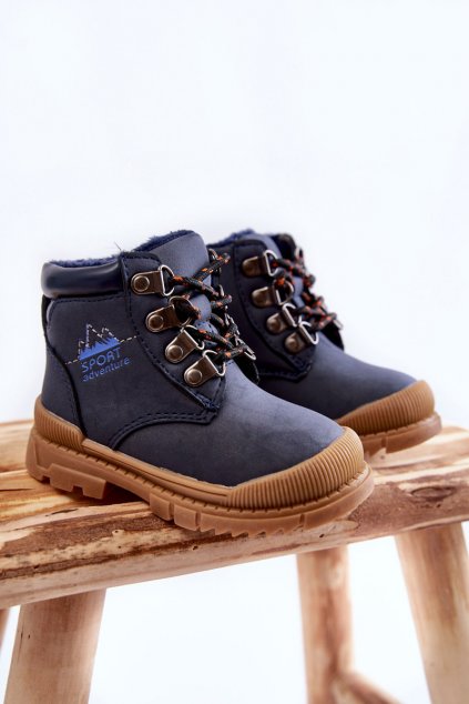 Detské členkové topánky farba modrá kód obuvi 22DZ23-5256 NAVY