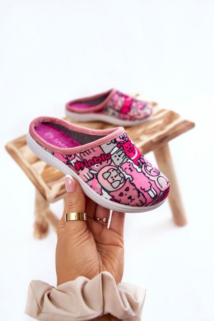 Detské šľapky  ružové kód obuvi B9000046 ROSE