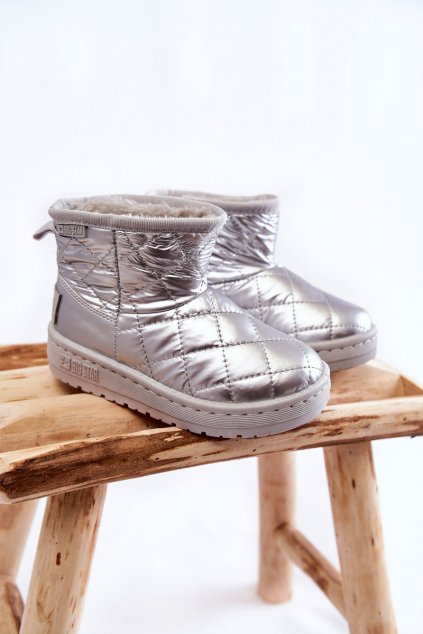 Detské členkové topánky  strieborné kód obuvi KK374241 SREBRNE
