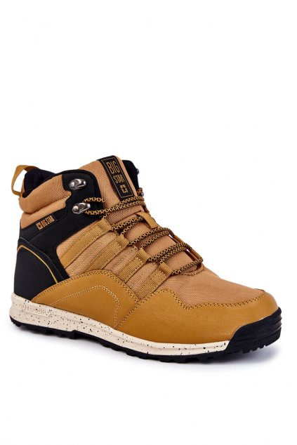 Pánske topánky na zimu  hnedé kód obuvi KK174373 802 CAMEL