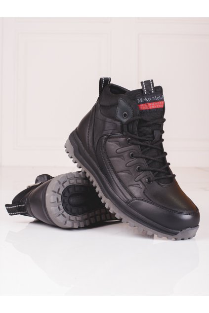 Čierne pánske členkové topánky na zimu Shelvt kod CCC -1- ES80936B-M