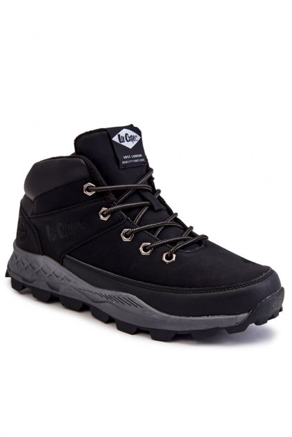 Pánske topánky na zimu  čierne kód obuvi LCJ-22-01-1391M BLACK