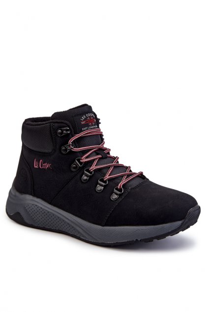 Pánske topánky na zimu farba čierna kód obuvi LCJ-22-31-1451M BLACK