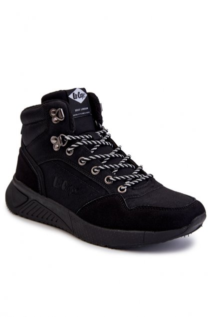 Pánske topánky na zimu farba čierna kód obuvi LCJ-22-31-1457M BLACK