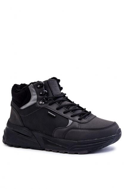Pánske topánky na zimu  čierne kód obuvi KK1R4031C CZARNY
