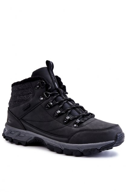 Pánske topánky na zimu  čierne kód obuvi KK1R4022C CZARNY