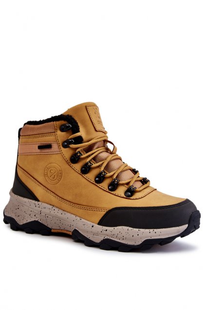 Pánske topánky na zimu  hnedé kód obuvi KK1R4026C CAMEL