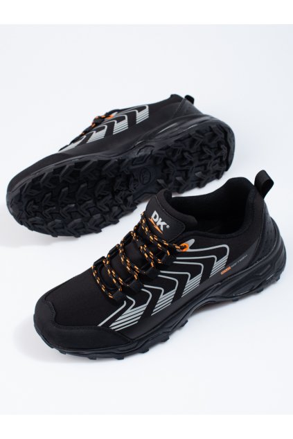Čierne pánske trekingové topánky bez opätku podpätku Dk kod CCC -1- 11104B/OR-M
