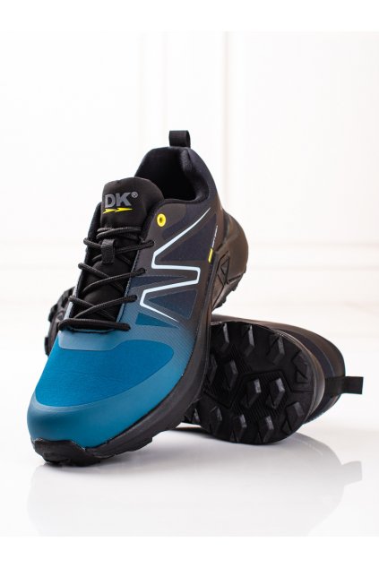 Modré pánske trekingové topánky bez opätku podpätku Dk kod CCC -1- 11121N-M