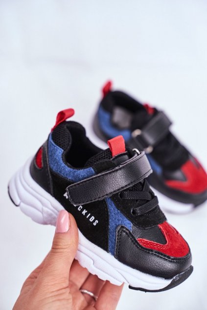 Detské tenisky  čierne kód obuvi B932104063 BLK/BLUE/RED