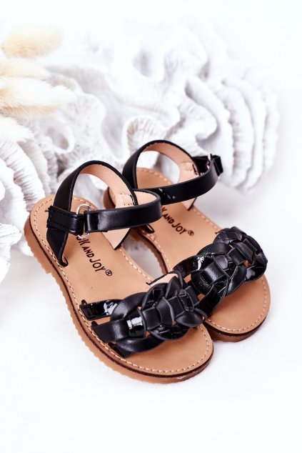Detské sandále  čierne kód obuvi 282-A BLACK