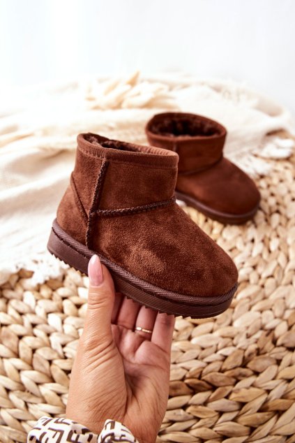 Detské snehule hnedé kód obuvi 20213-F BROWN TEDDY (Veľkosť 30)