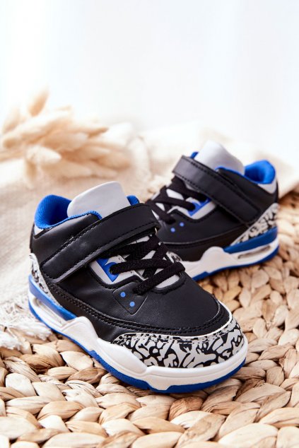 Detské tenisky farba čierna kód obuvi 105-2B/3B BLK/BLUE