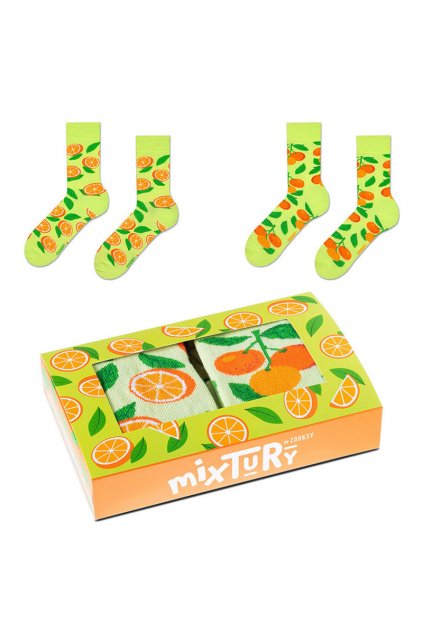 Dámske ponožky  zelené kód PO- CCC -02-SK.23519/MIXPOMARAŃCZA