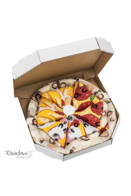 Dámske ponožky viacfarebné kód PO- CCC -02-SK.23569/PIZZABOX-11 (Veľkosť 36-40)