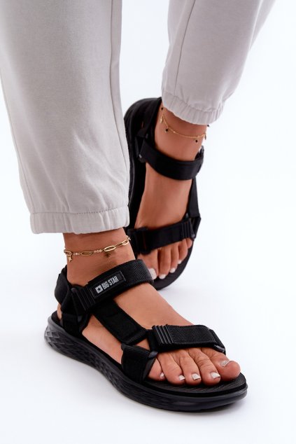 Dámske Sandále big star čierne ff274a600 / FF274A600 BLK (Veľkosť 37)