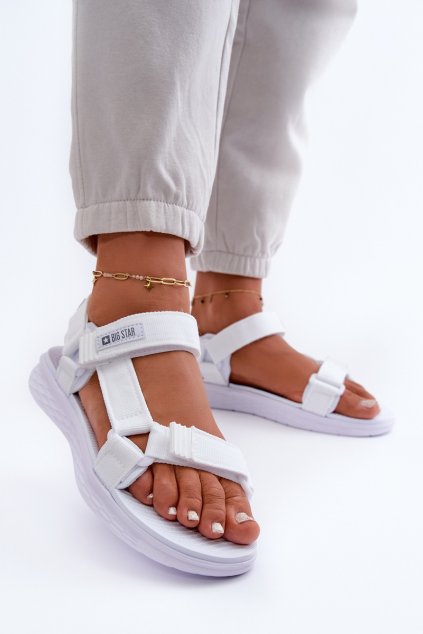 Dámské Sandály Big Star bílé FF274A603 (Veľkosť 39)