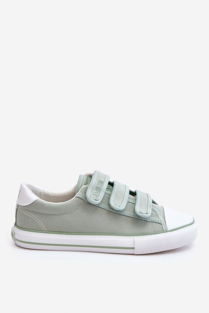 Dámske zelené tenisky na nízkom podpätku z textilu kód obuvi TE- CCC -01-LL274A202 ZIELONY : Naše topky dnes