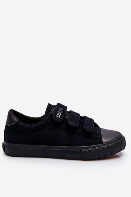 Dámske čierne tenisky na nízkom podpätku z textilu kód obuvi TE- CCC -01-LL274A204 BLACK: Naše topky dnes