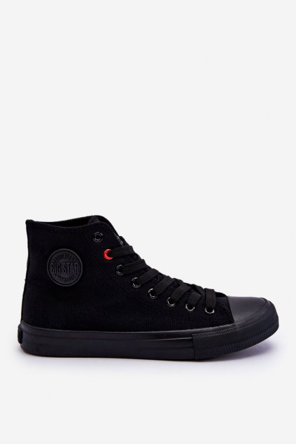 Dámske čierne tenisky na nízkom podpätku z textilu kód obuvi TE- CCC -01-T274033 BLACK: Naše topky dnes