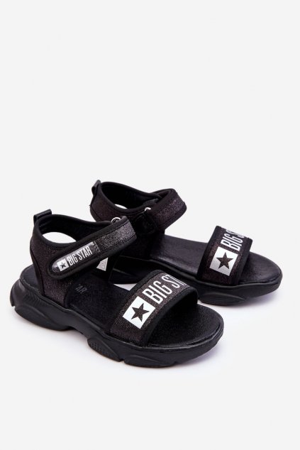 Detské sandále  čierne kód obuvi LL374192 CZARNY