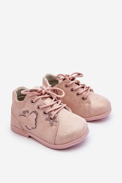 Detské členkové topánky farba ružová kód obuvi SQ417-1 PINK