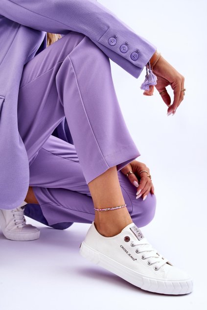 Klasické dámské tenisky Cross Jeans LL2R4052 Bíle (Veľkosť 40)